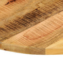 bordplade Ø70x2,5 cm rund massivt ru mangotræ
