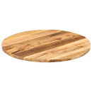 bordplade Ø70x3,8 cm rund massivt ru mangotræ