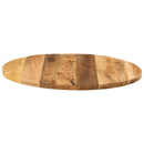 bordplade Ø70x3,8 cm rund massivt ru mangotræ