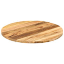 bordplade Ø90x2,5 cm rund massivt ru mangotræ
