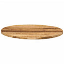 bordplade Ø90x2,5 cm rund massivt ru mangotræ