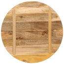 bordplade Ø90x2,5 cm rund massivt ru mangotræ