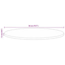 bordplade Ø50x1,5 cm rund massivt genbrugstræ