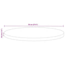 bordplade Ø70x3,8 cm rund massivt genbrugstræ