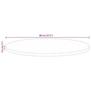bordplade Ø80x2,5 cm rund massivt genbrugstræ