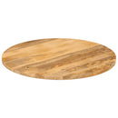 bordplade Ø80x2,5 cm rund massivt mangotræ