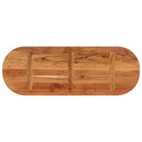 bordplade 110x40x2,5 cm oval massivt akacietræ