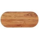 bordplade 140x60x2,5 cm oval massivt akacietræ