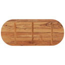 bordplade 140x60x2,5 cm oval massivt akacietræ
