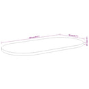 bordplade 100x50x3,8 cm oval massivt akacietræ