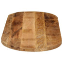 bordplade 80x40x2,5 cm oval massivt ru mangotræ