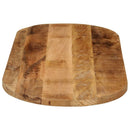 bordplade 110x50x2,5 cm oval massivt ru mangotræ