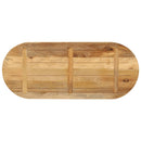 bordplade 140x50x2,5 cm oval massivt ru mangotræ