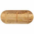 bordplade 120x60x2,5 cm oval massivt ru mangotræ