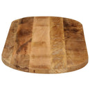 bordplade 80x40x3,8 cm oval massivt ru mangotræ