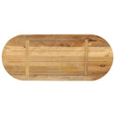 bordplade 80x40x3,8 cm oval massivt ru mangotræ