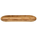 bordplade 90x40x3,8 cm oval massivt ru mangotræ