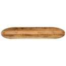 bordplade 110x40x3,8 cm oval massivt ru mangotræ