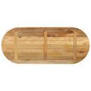 bordplade 110x40x3,8 cm oval massivt ru mangotræ
