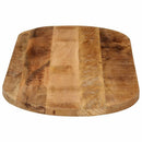 bordplade 120x50x3,8 cm oval massivt ru mangotræ