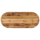 bordplade 140x60x3,8 cm oval massivt ru mangotræ