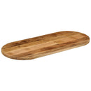 bordplade 140x60x3,8 cm oval massivt ru mangotræ