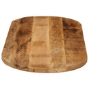 bordplade 140x60x3,8 cm oval massivt ru mangotræ