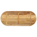 bordplade 140x60x3,8 cm oval massivt ru mangotræ