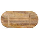 bordplade 80x40x2,5 cm oval massivt mangotræ