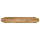 bordplade 120x50x2,5 cm oval massivt mangotræ