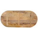 bordplade 120x50x2,5 cm oval massivt mangotræ