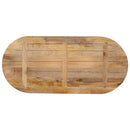 bordplade 120x50x3,8 cm oval massivt mangotræ
