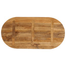 bordplade 110x40x2,5 cm oval massivt mangotræ