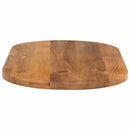 bordplade 140x60x2,5 cm oval massivt mangotræ