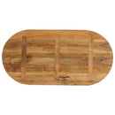 bordplade 110x50x3,8 cm oval massivt mangotræ