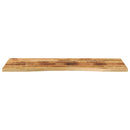 bordplade med kurvet form 110x50x2,5 cm ru massivt mangotræ