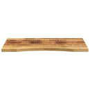 bordplade med kurvet form 80x60x2,5 cm ru massivt mangotræ