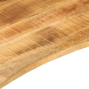 bordplade med kurvet form 120x60x2,5 cm ru massivt mangotræ
