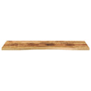 bordplade med kurvet form 140x60x2,5 cm ru massivt mangotræ