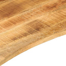 bordplade med kurvet form 110x80x2,5 cm ru massivt mangotræ