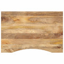 bordplade med kurvet form 80x50x2,5 cm ru massivt mangotræ