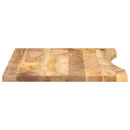 bordplade med kurvet form 80x50x2,5 cm ru massivt mangotræ