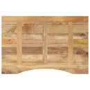 bordplade med kurvet form 80x50x2,5 cm ru massivt mangotræ