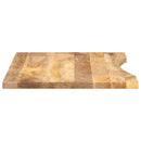 bordplade med kurvet form 90x50x2,5 cm ru massivt mangotræ