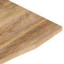 bordplade med kurvet form 90x50x2,5 cm ru massivt mangotræ