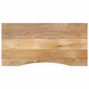 bordplade med kurvet form 110x50x2,5 cm ru massivt mangotræ