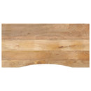 bordplade med kurvet form 110x60x2,5 cm ru massivt mangotræ