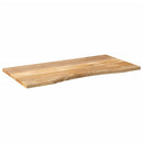 bordplade med kurvet form 120x60x2,5 cm ru massivt mangotræ