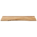 bordplade med kurvet form 120x60x2,5 cm ru massivt mangotræ
