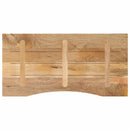 bordplade med kurvet form 140x60x2,5 cm ru massivt mangotræ